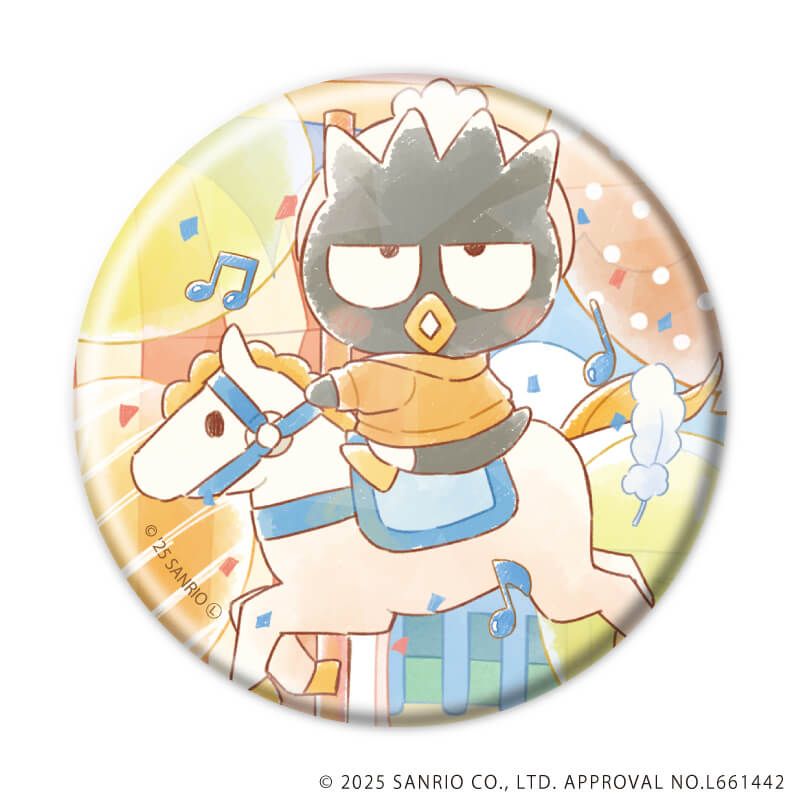 ホログラム缶バッジ(57mm)「はぴだんぶい」06/ブラインド(6種)(グラフアートイラスト)