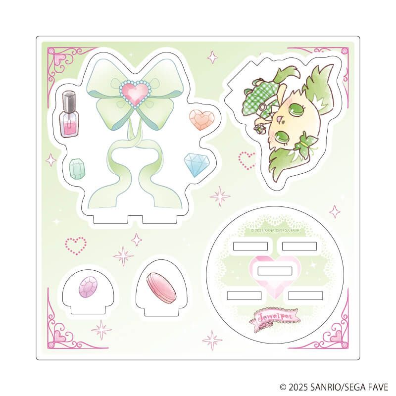 アクリルスタンドプレート 「ジュエルペット」09/ぺリドット(グラフアートイラスト)