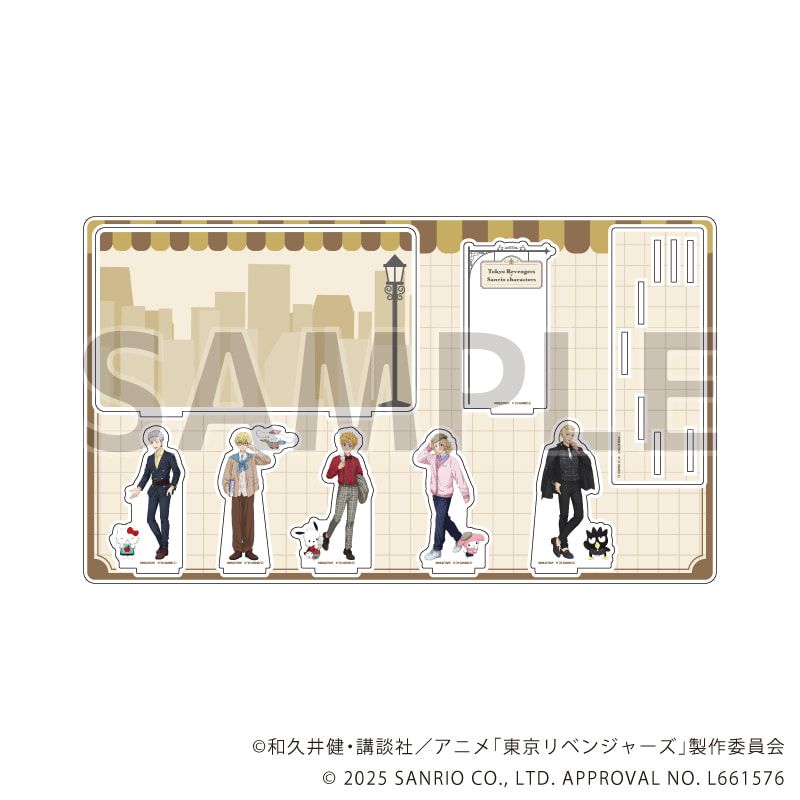 プレミアム アクリルジオラマプレート「TVアニメ『東京リベンジャーズ』×サンリオキャラクターズ」01/Aパターン(コラボイラスト)