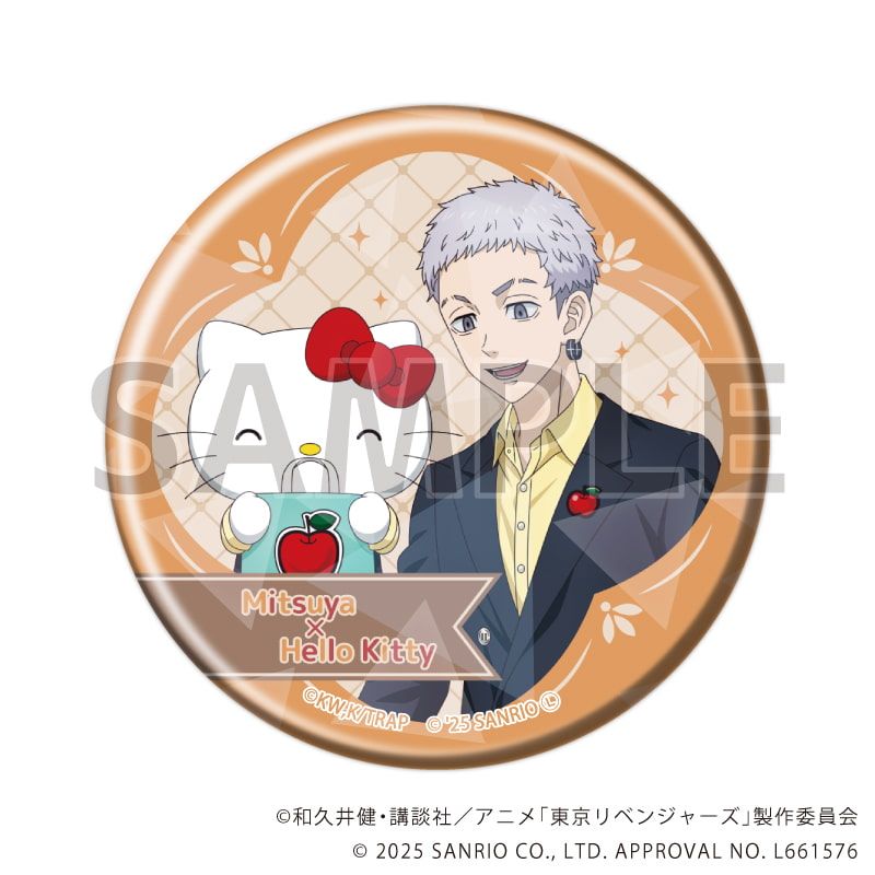ホログラム缶バッジ(57mm)「TVアニメ『東京リベンジャーズ』×サンリオキャラクターズ」01/コンプリートBOX(全9種)(コラボイラスト)