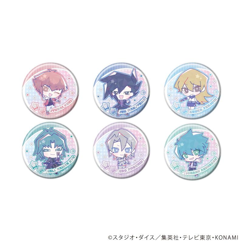 ホログラム缶バッジ(65mm)「遊☆戯☆王デュエルモンスターズGX Design produced by Sanrio」01/コンプリートセット(全6種)(コラボイラスト)