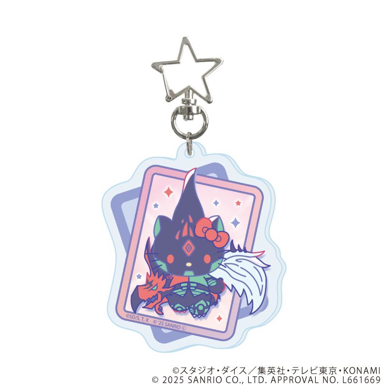 星型ナスカンアクリルキーホルダー「遊☆戯☆王デュエルモンスターズGX×サンリオキャラクターズ」01/コンプリートセット(全9種)(コラボイラスト)