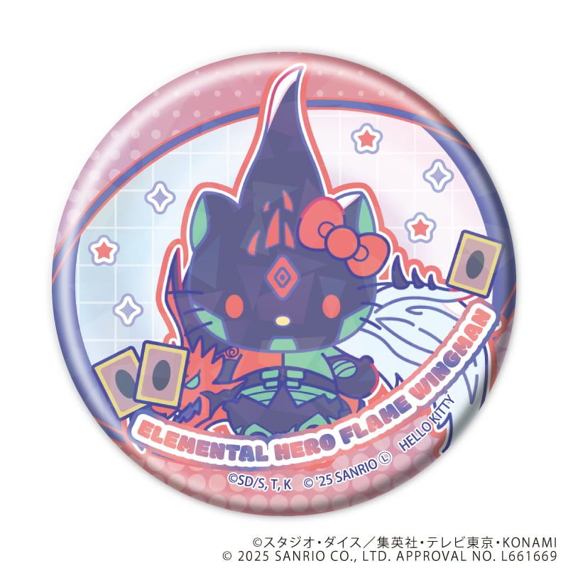 ホログラム缶バッジ(65mm)「遊☆戯☆王デュエルモンスターズGX×サンリオキャラクターズ」01/ブラインド(9種)(コラボイラスト)