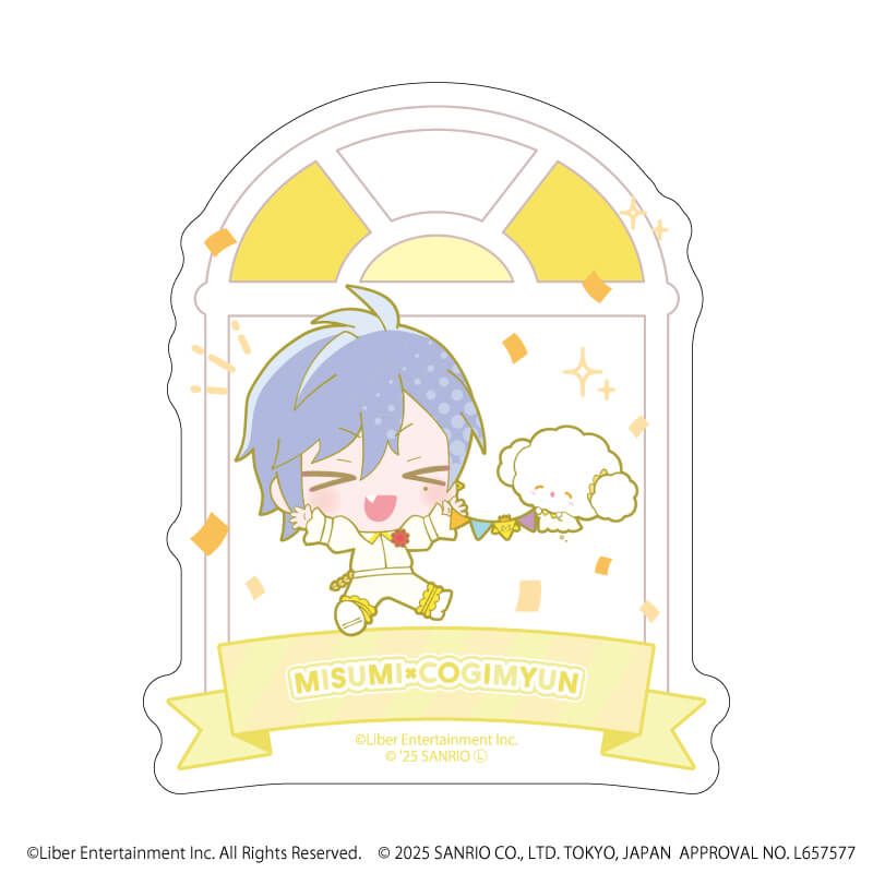 ダイカットスマホステッカー「A3!×Sanrio characters」38/斑鳩 三角×こぎみゅん(ミニキャライラスト)