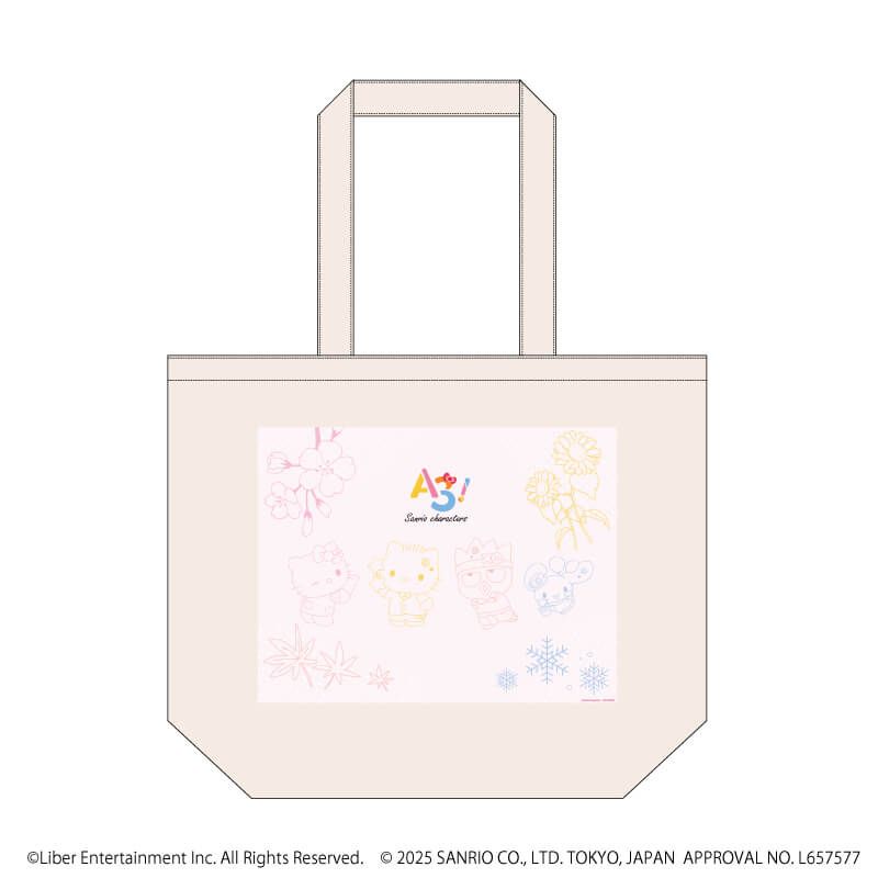 キャンバスデイリートート「A3!×Sanrio characters」01/(ミニキャライラスト)