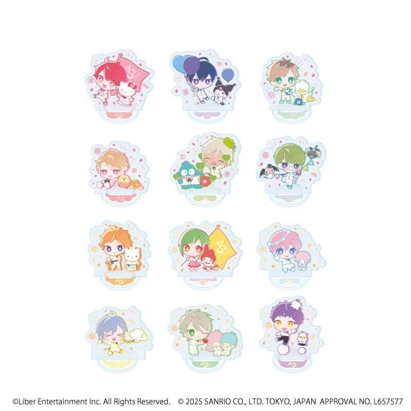アクリルぷちスタンド「A3!×Sanrio characters」05/S＆S コンプリートBOX(全12種)(ミニキャライラスト)
