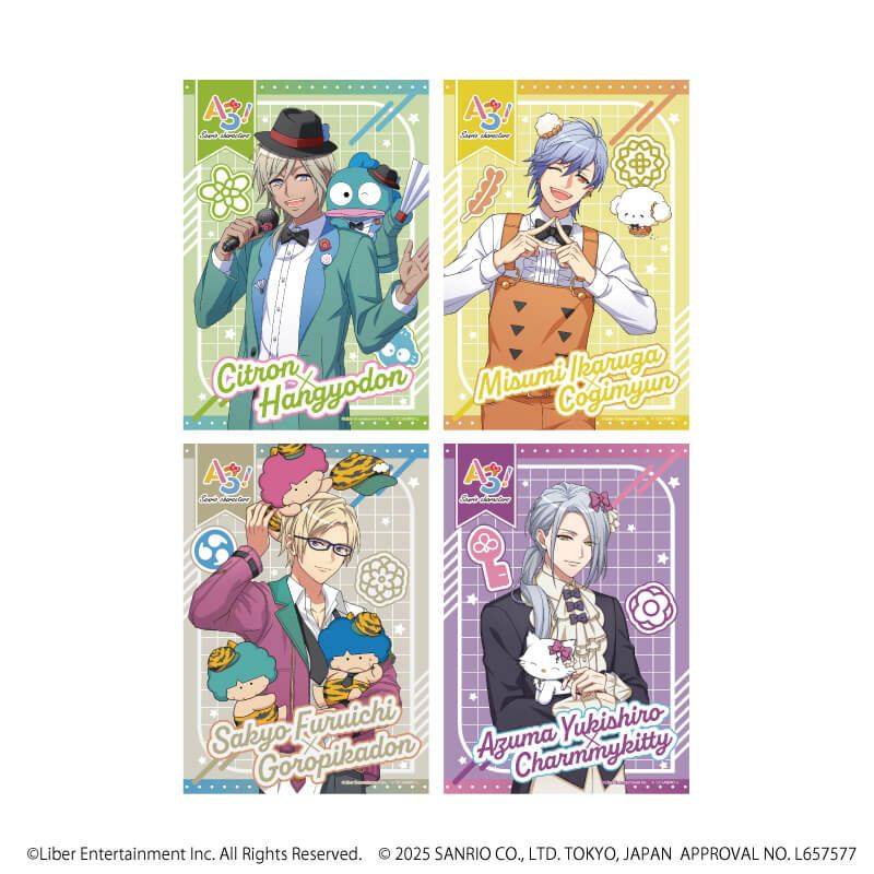ブロマイド4枚セット「A3!×Sanrio characters」01/(等身イラスト)