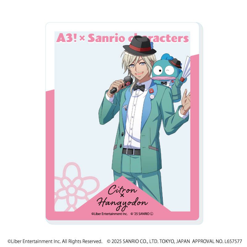 アクリルカード「A3!×Sanrio characters」15/シトロン×ハンギョドン(等身イラスト)