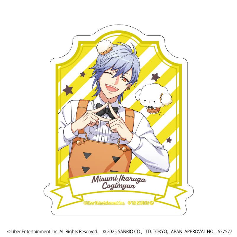 ダイカットスマホステッカー「A3!×Sanrio characters」26/斑鳩 三角×こぎみゅん(等身イラスト)