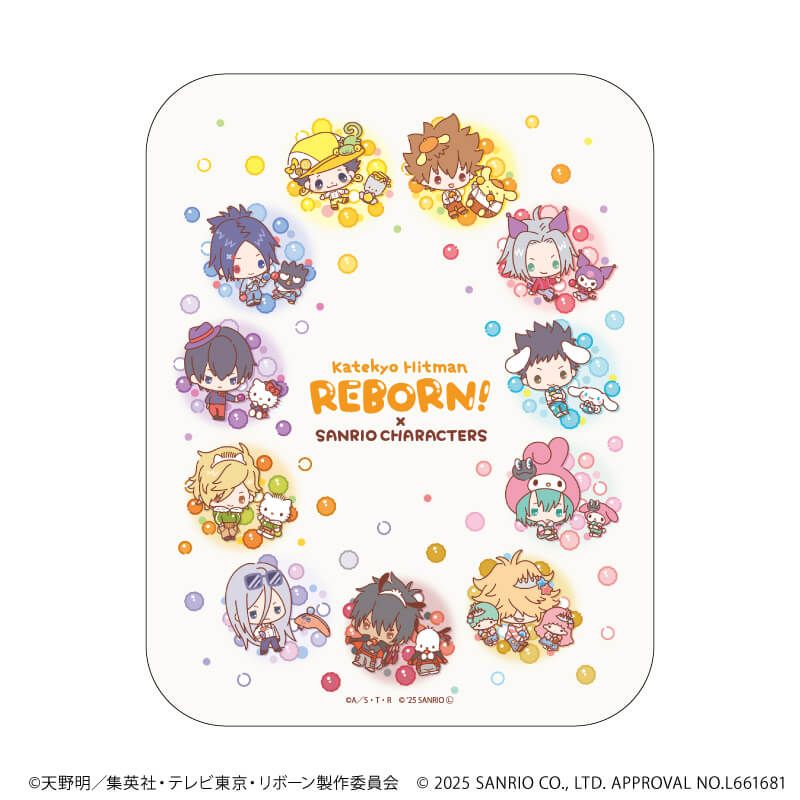 ブリューム缶小物入れ「家庭教師ヒットマンREBORN!×SANRIO CHARACTERS」01/集合デザイン(コラボイラスト)