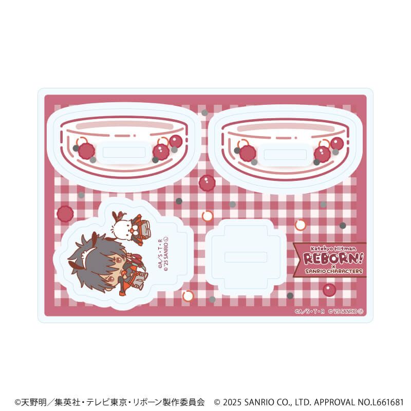 ゆらゆらアクリルスタンド「家庭教師ヒットマンREBORN!×SANRIO CHARACTERS」08/XANXUS×ポチャッコ(コラボイラスト)