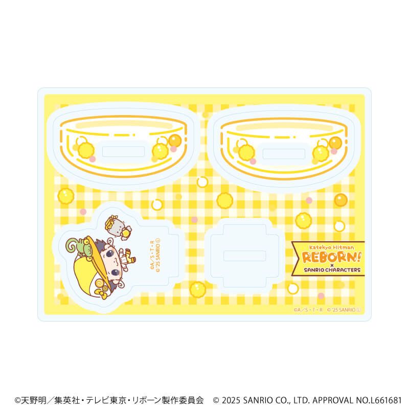ゆらゆらアクリルスタンド「家庭教師ヒットマンREBORN!×SANRIO CHARACTERS」01/リボーン×ニャニィニュニェニョン(コラボイラスト)