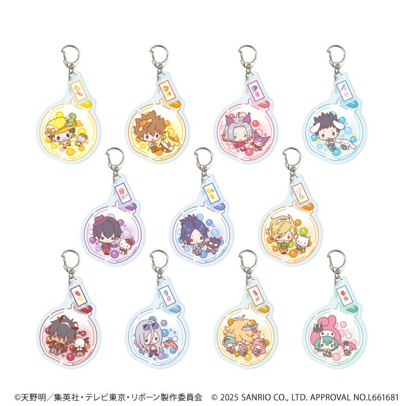 パーツ付きアクリルキーホルダー「家庭教師ヒットマンREBORN!×SANRIO CHARACTERS」01/コンプリートセット(全11種)(コラボイラスト)