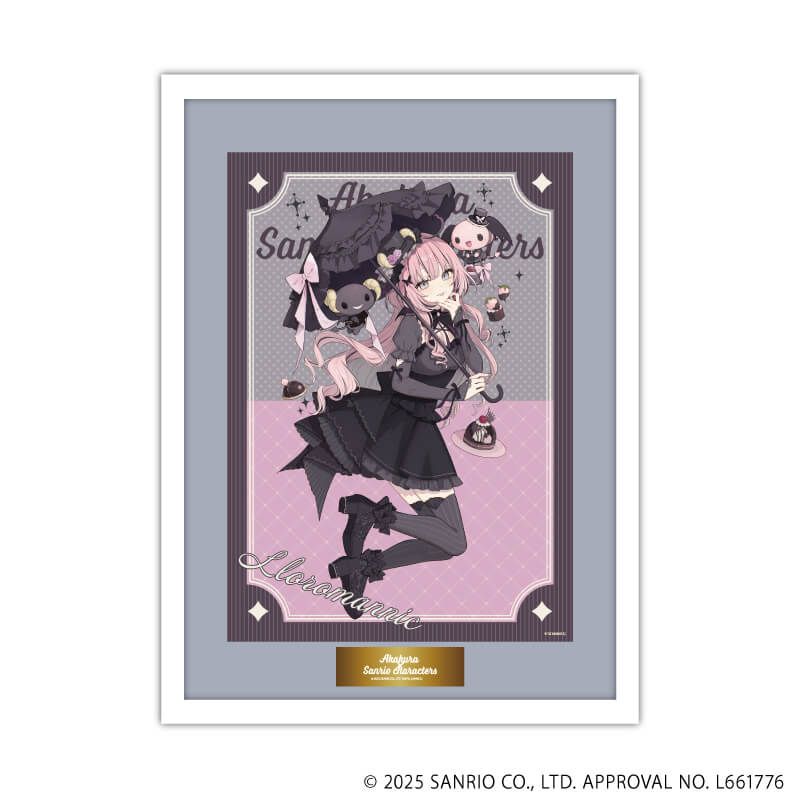 高精細複製原画（額付き）「赤倉×サンリオキャラクターズ」15/ルロロマニック(コラボイラスト)