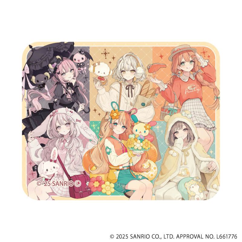 スクエアポーチ「赤倉×サンリオキャラクターズ」01/集合デザイン(コラボイラスト)