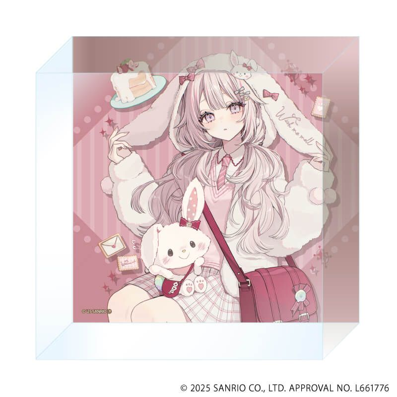 アクリルブロック「赤倉×サンリオキャラクターズ」14/ウィッシュミーメル(コラボイラスト)