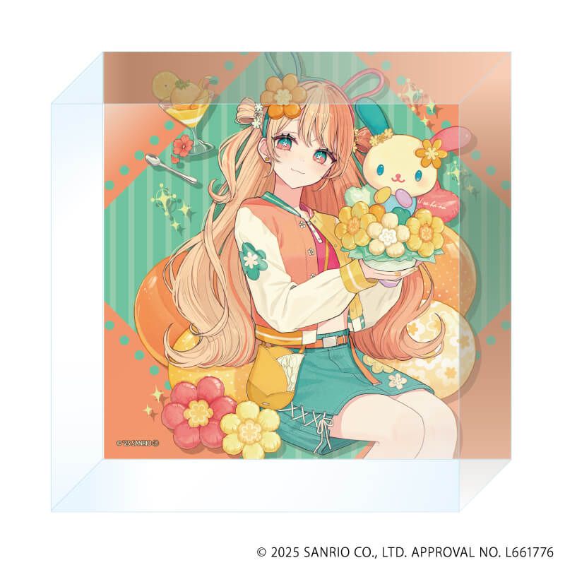 アクリルブロック「赤倉×サンリオキャラクターズ」12/ウサハナ(コラボイラスト)