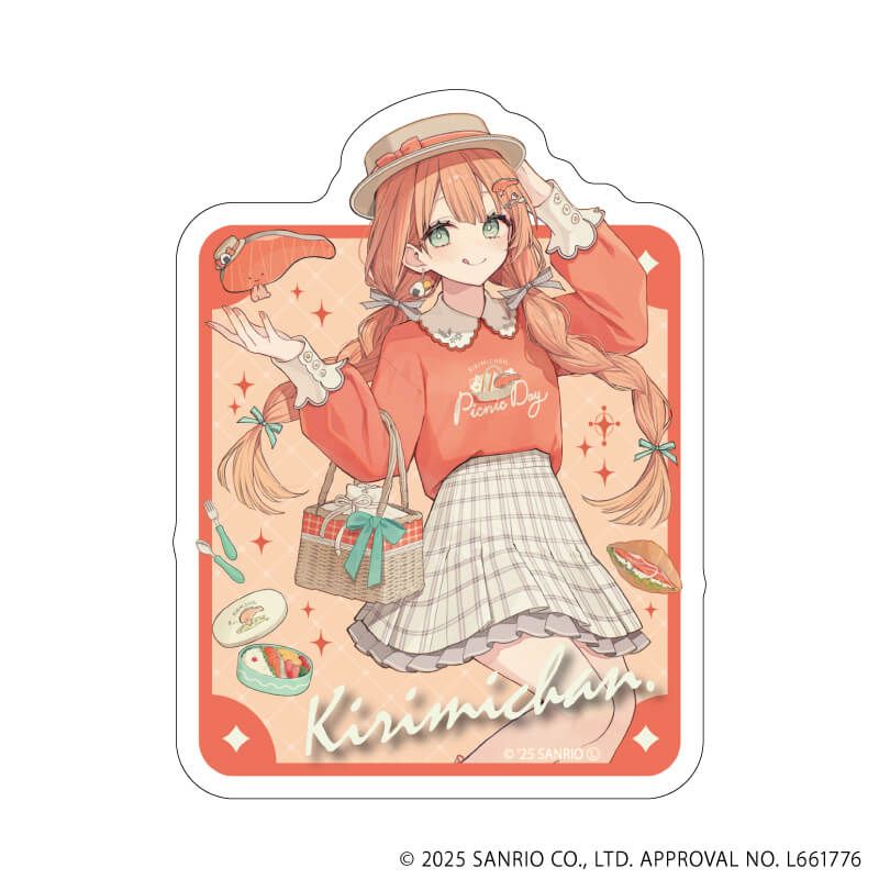 ダイカットスマホステッカー「赤倉×サンリオキャラクターズ」08/KIRIMIちゃん.(コラボイラスト)