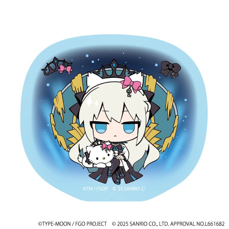 ダイカットスマホステッカー「Fate/Grand Order×サンリオキャラクターズ」26/モルガン×チャーミーキティ(コラボイラスト)