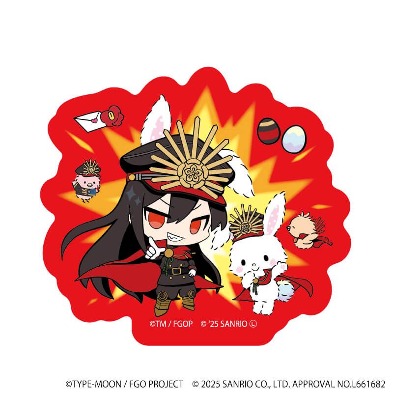 ダイカットスマホステッカー「Fate/Grand Order×サンリオキャラクターズ」17/織田信長×ウィッシュミーメル(コラボイラスト)