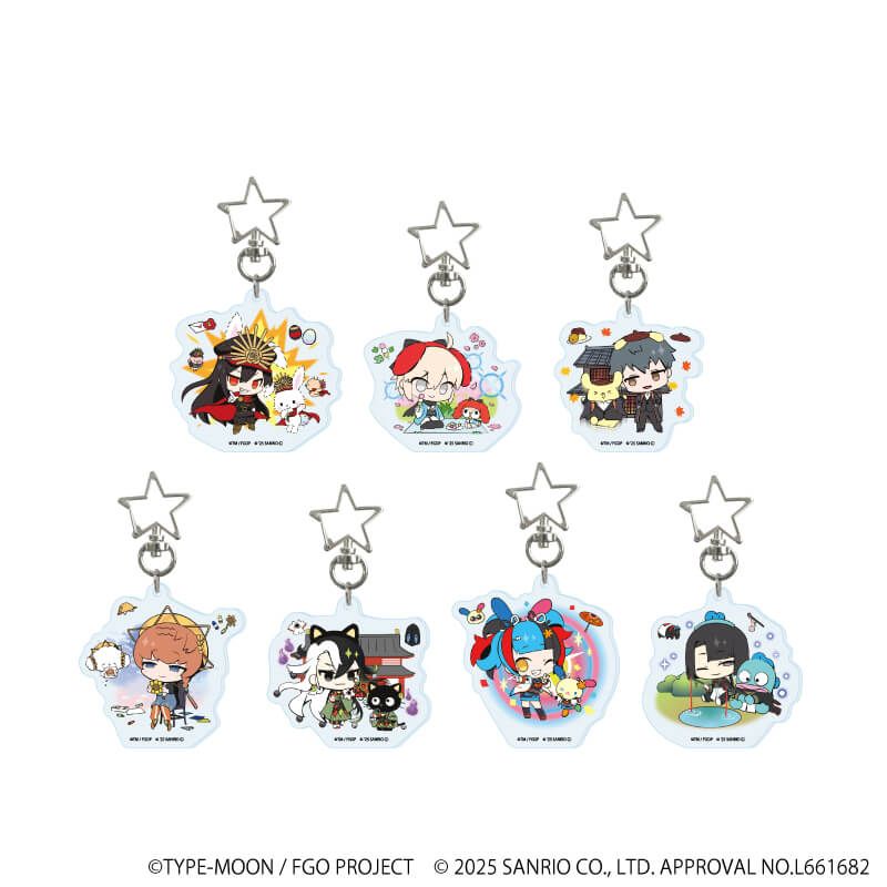 星型ナスカンアクリルキーホルダー「Fate/Grand Order×サンリオキャラクターズ」04/ブラインド(7種)(コラボイラスト)