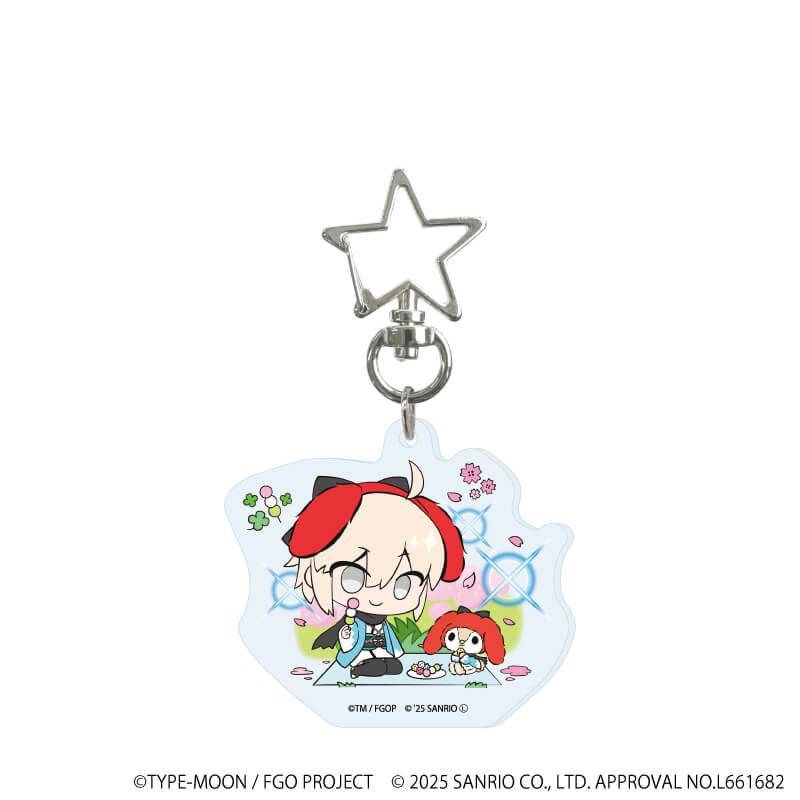 星型ナスカンアクリルキーホルダー「Fate/Grand Order×サンリオキャラクターズ」04/ブラインド(7種)(コラボイラスト)