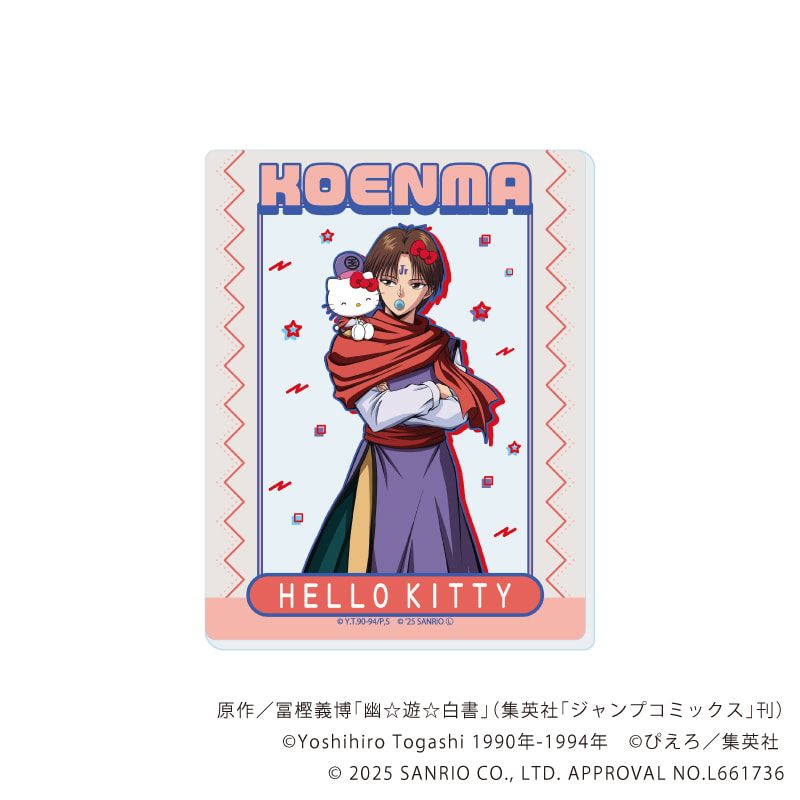 アクリルカード「幽☆遊☆白書×サンリオキャラクターズ」01/コンプリートセット(全6種)(コラボイラスト)