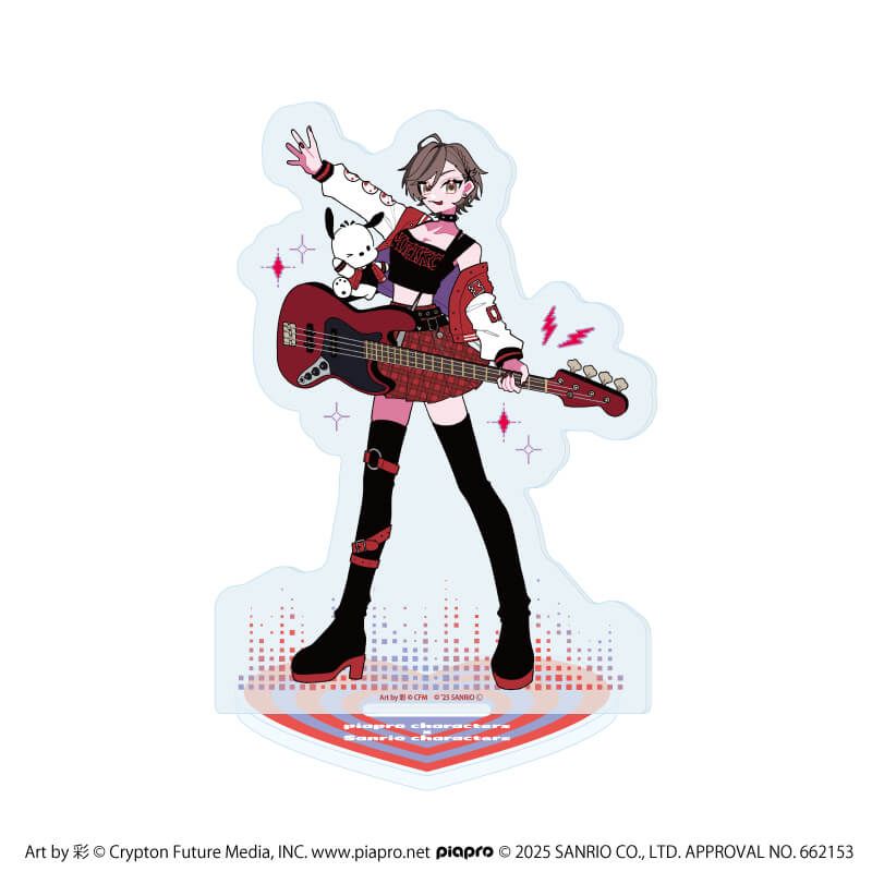 アクリルスタンド「ピアプロキャラクターズ×サンリオキャラクターズ」05/MEIKO×ポチャッコ(コラボイラスト)