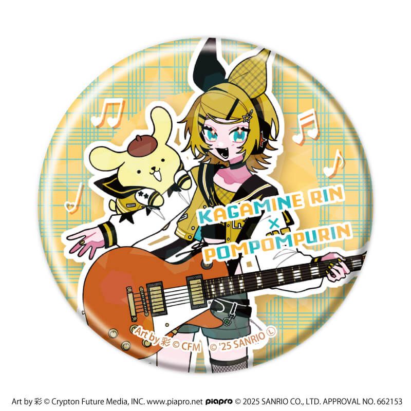 ホログラム缶バッジ(57mm)「ピアプロキャラクターズ×サンリオキャラクターズ」01/コンプリートセット(全6種)(コラボイラスト)