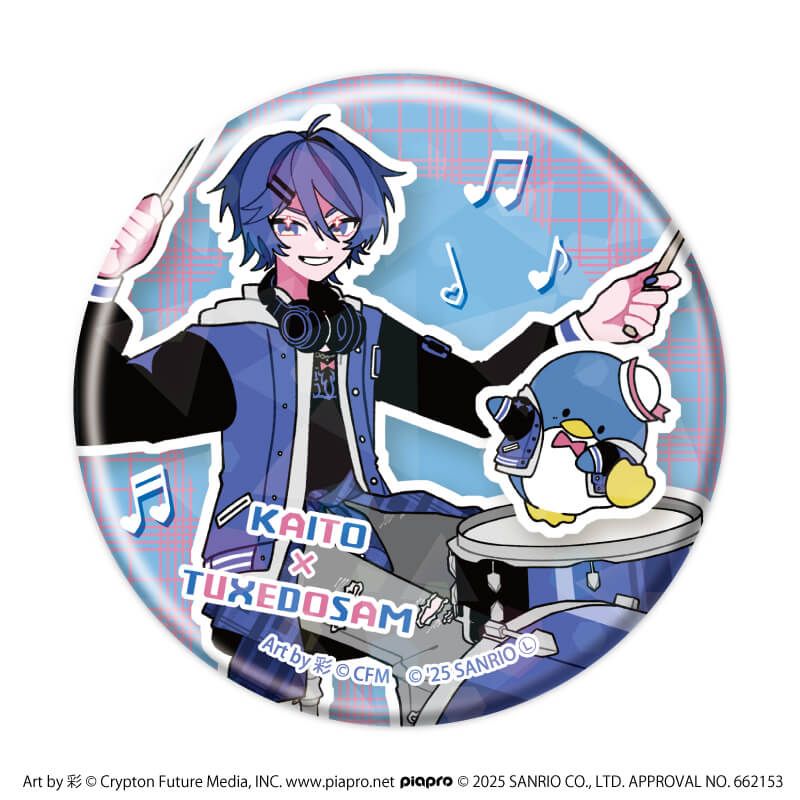 ホログラム缶バッジ(57mm)「ピアプロキャラクターズ×サンリオキャラクターズ」01/コンプリートセット(全6種)(コラボイラスト)