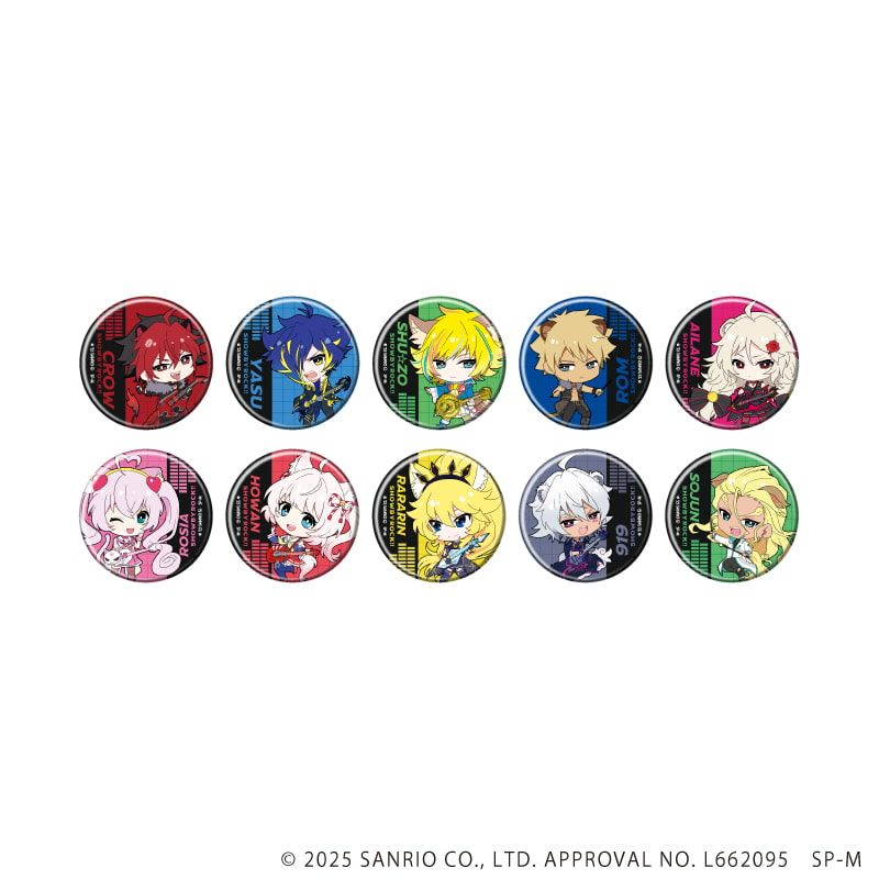 缶バッジ「SHOW BY ROCK!!」50/対バンver. コンプリートセット(全10種)(ミニキャライラスト)