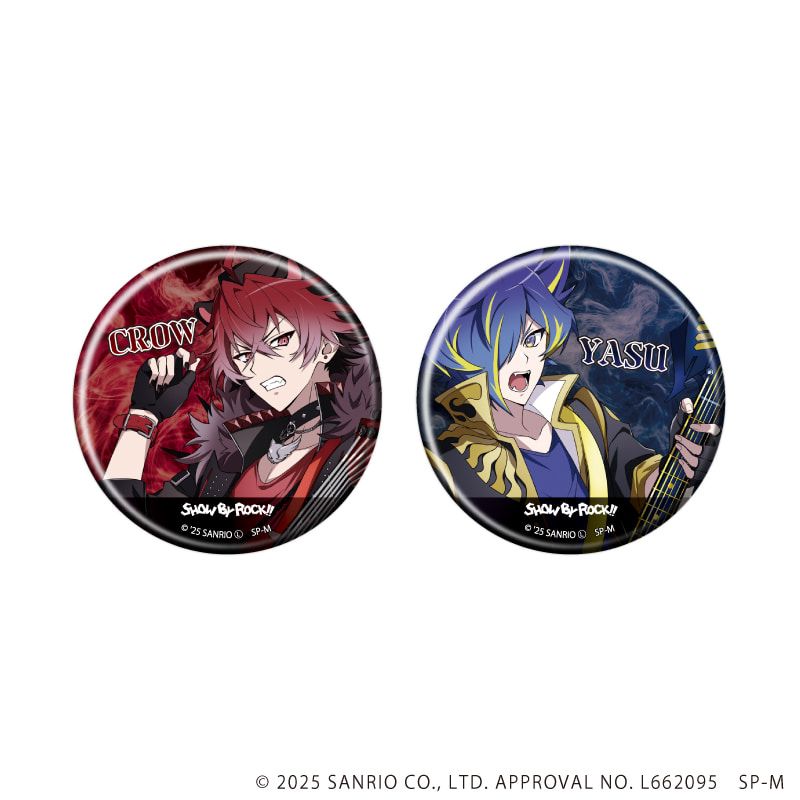 缶バッジ2個セット「SHOW BY ROCK!!」04/対バンver. クロウ&ヤス(描き下ろしイラスト)