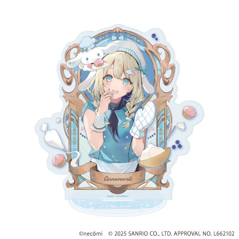 アクリルスタンド「necomi×サンリオキャラクターズ」02/シナモロール(コラボイラスト)