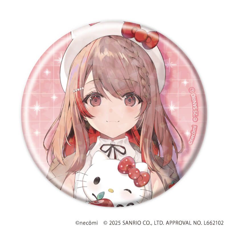 ホログラム缶バッジ(57mm)「necomi×サンリオキャラクターズ」01/コンプリートセット(全12種)(コラボイラスト)