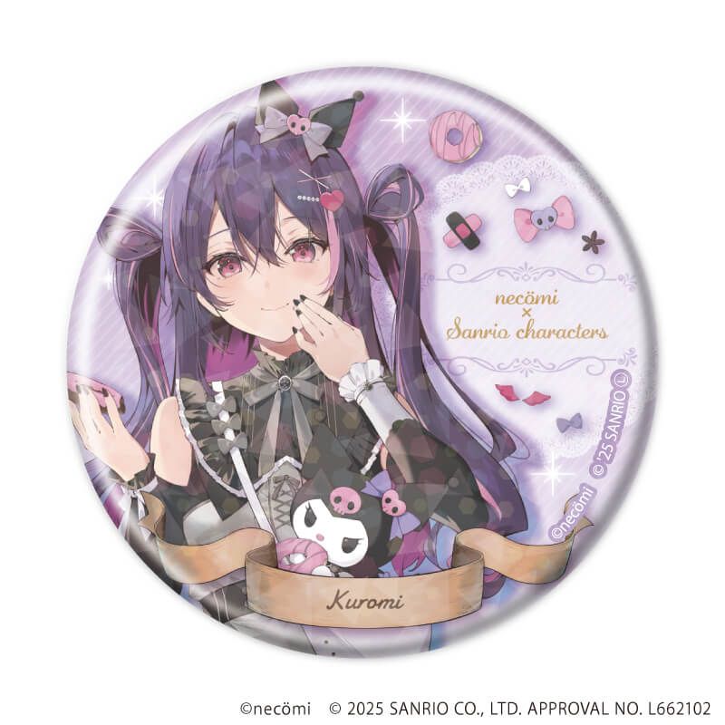 ホログラム缶バッジ(57mm)「necomi×サンリオキャラクターズ」01/コンプリートセット(全12種)(コラボイラスト)