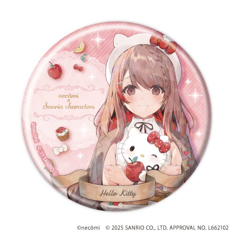 ホログラム缶バッジ(57mm)「necomi×サンリオキャラクターズ」01/コンプリートセット(全12種)(コラボイラスト)