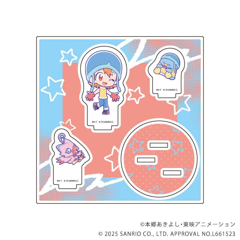 アクリルスタンドプレート「デジモンアドベンチャー×サンリオキャラクターズ」03/武之内空＆ピヨモン×タキシードサム(コラボイラスト)