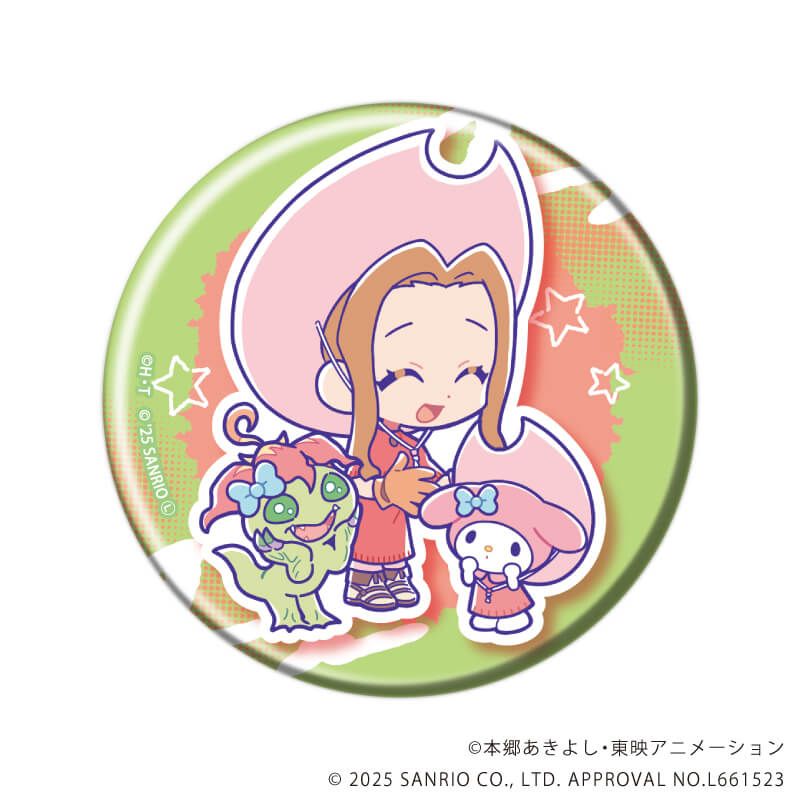 缶バッジ「デジモンアドベンチャー×サンリオキャラクターズ」03/コンプリートセット(全8種)(コラボイラスト)