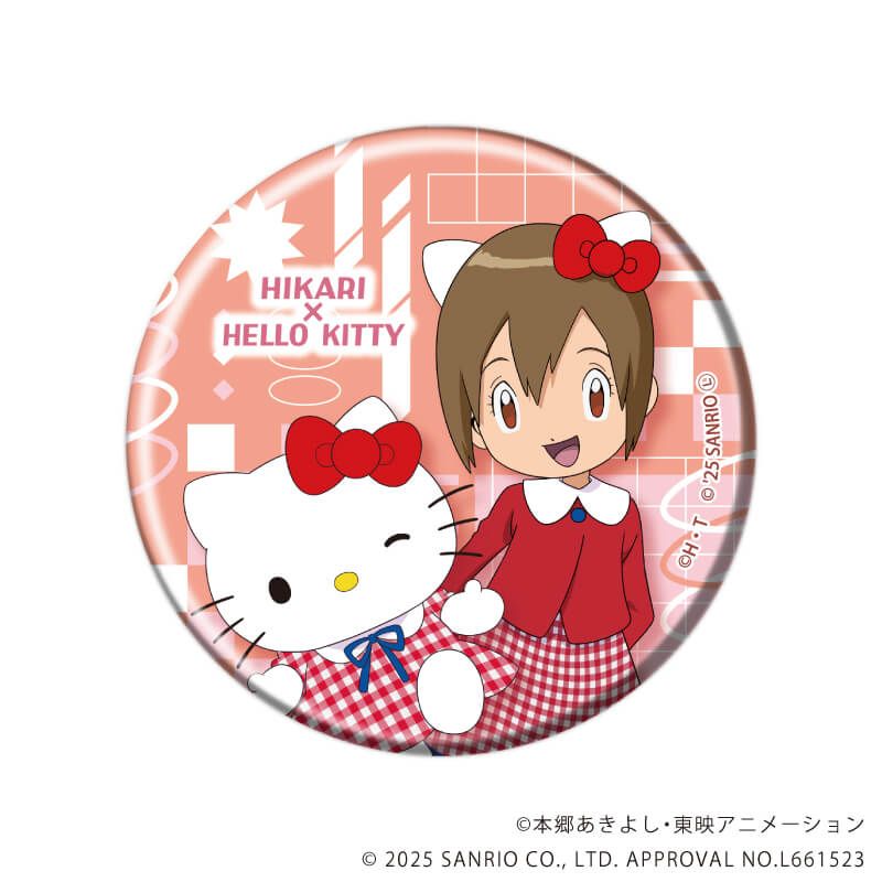 缶バッジ「デジモンアドベンチャー×サンリオキャラクターズ」01/BOX1 コンプリートセット(全8種)(コラボイラスト)