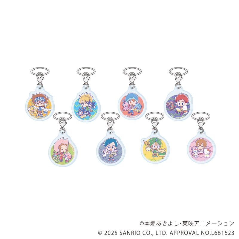 めじるしチャーム「デジモンアドベンチャー×サンリオキャラクターズ」01/ブラインド(8種)(コラボイラスト)