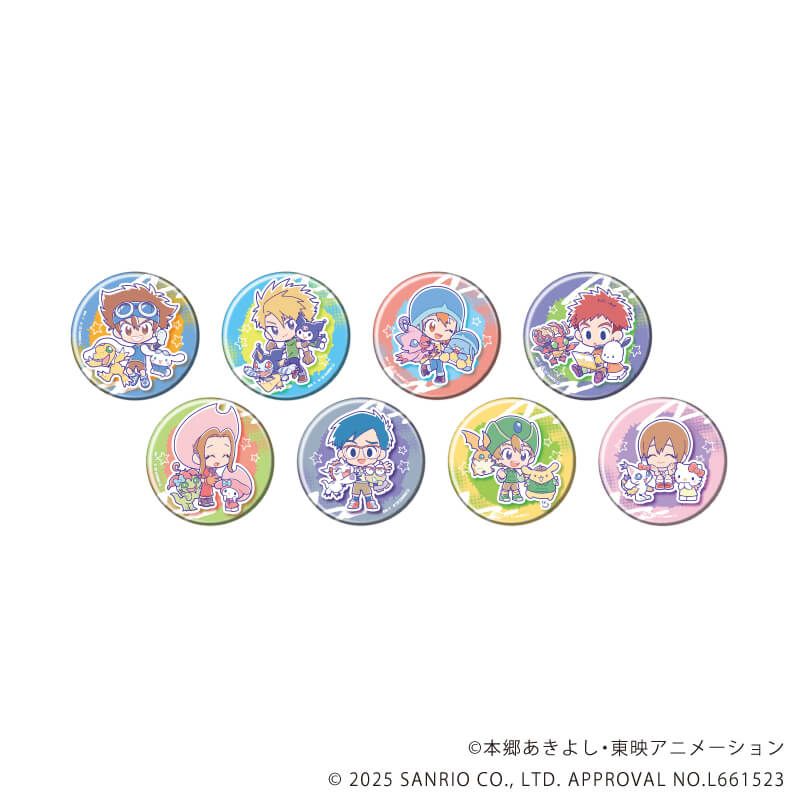 缶バッジ「デジモンアドベンチャー×サンリオキャラクターズ」03/ブラインド(8種)(コラボイラスト)