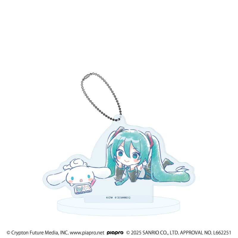 アクリルスタンドキーホルダー「初音ミク×シナモロール」24/(グラフアートイラスト)
