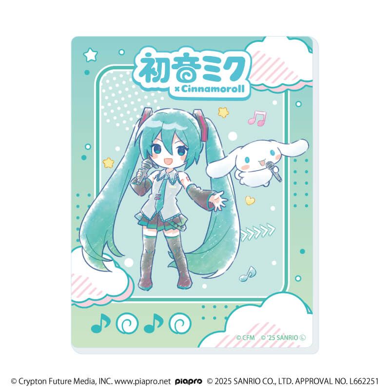 アクリルカード「初音ミク×シナモロール」03/コンプリートセット(全9種)(コラボイラスト)