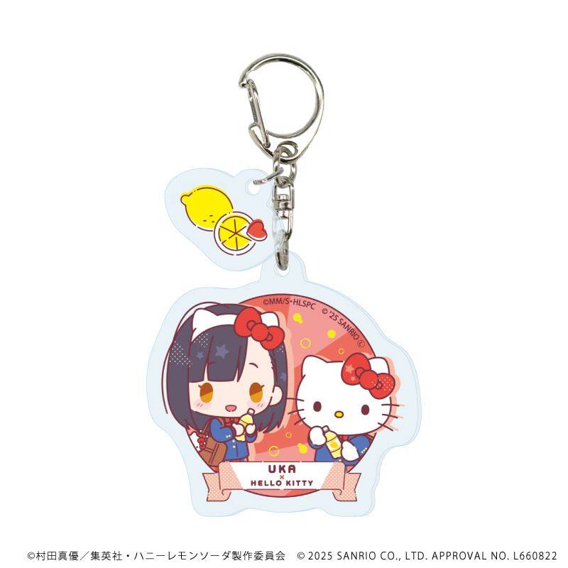 パーツ付きアクリルキーホルダー「TVアニメ『ハニーレモンソーダ』×サンリオキャラクターズ」01/コンプリートBOX(全6種)(ミニキャライラスト)
