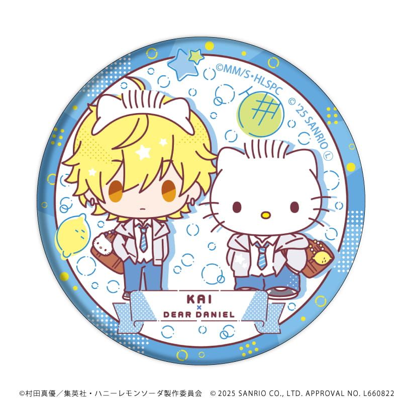 缶バッジ「TVアニメ『ハニーレモンソーダ』×サンリオキャラクターズ」01/コンプリートBOX(全6種)(ミニキャライラスト)