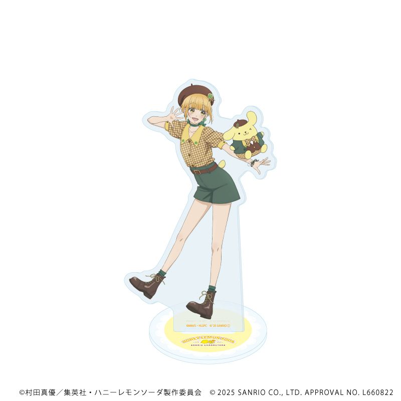 アクリルスタンド「TVアニメ『ハニーレモンソーダ』×サンリオキャラクターズ」04/遠藤あゆみ×ポムポムプリン(等身イラスト)