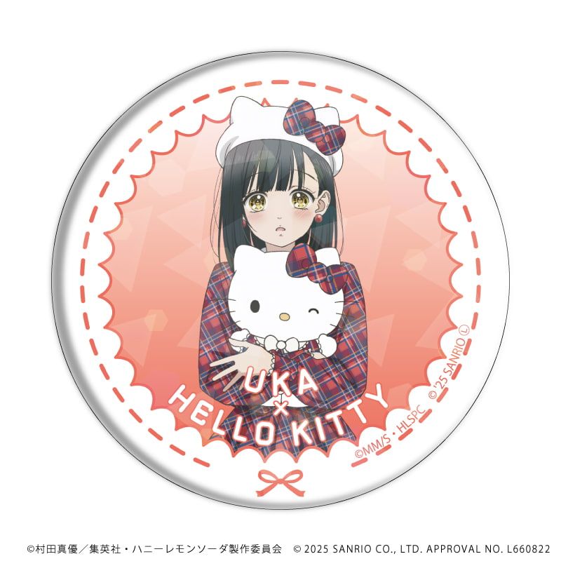 ホログラム缶バッジ(57mm)「TVアニメ『ハニーレモンソーダ』×サンリオキャラクターズ」01/コンプリートBOX(全6種)(等身イラスト)