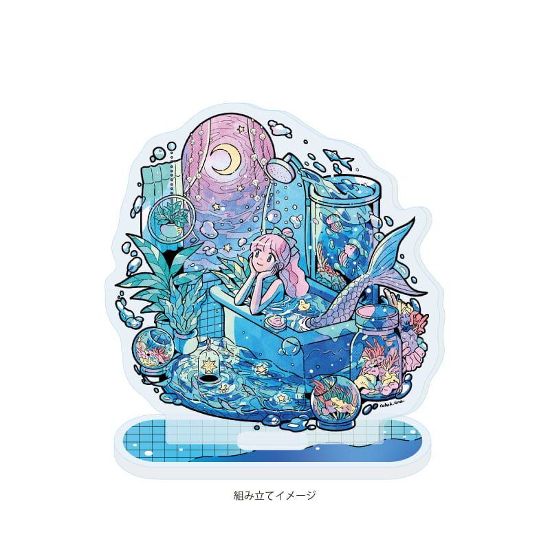 アクリルスタンドプレート 「Charaforio」04/人魚の月光浴(公式イラスト)