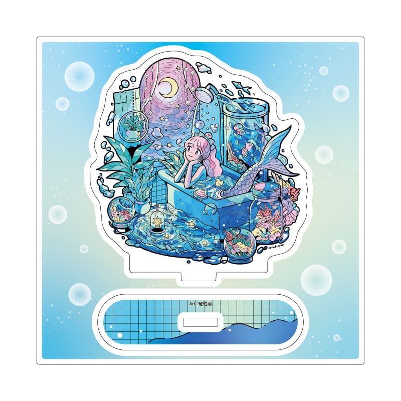 アクリルスタンドプレート 「Charaforio」04/人魚の月光浴(公式イラスト)