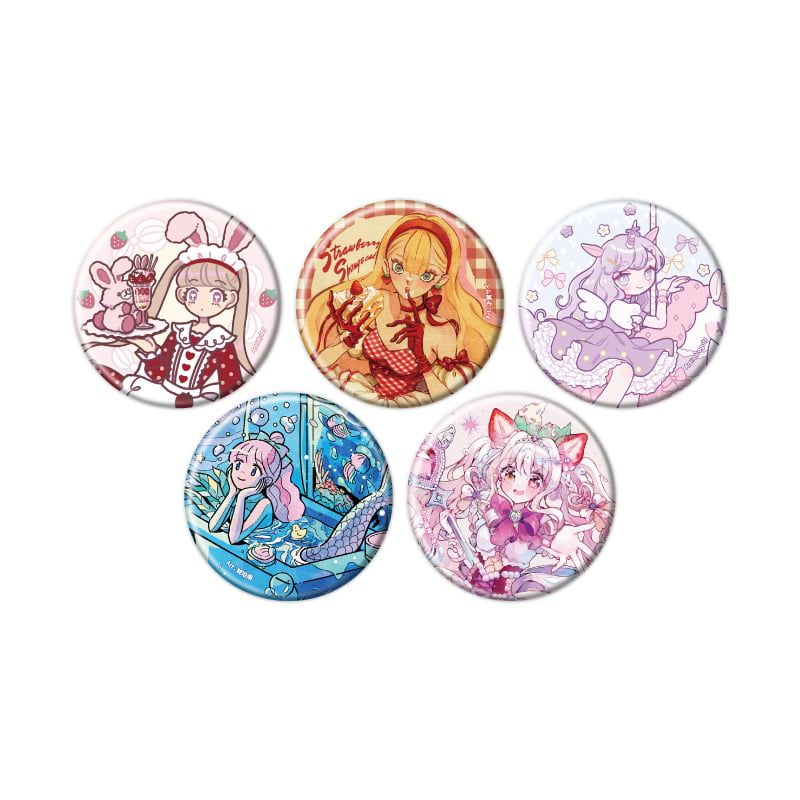 缶バッジ「Charaforio」01/コンプリートセット（全5種）(公式イラスト)